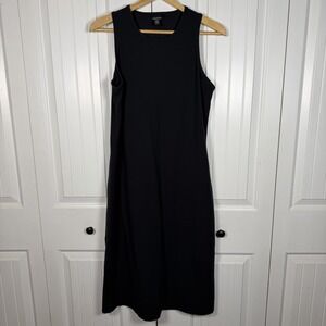 Athleta Women's‎ Athletic Essentials T-Shirt Tank Dress Midi Black Athleisure M